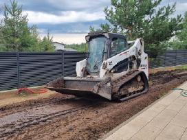 Bobcat, mini ekskovatoriaus, savivarčių nuoma