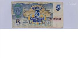 Latvija 5 rubliai 1992m1.50€