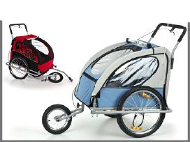 Nauja dviracio priekaba su amortizatoriais