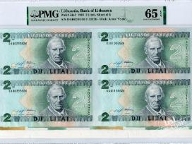 1993 metų 2 litai – iš bankinio lakšto - Pmg