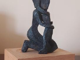 Skulptūra Motinystė Midcentury Metalas Medis