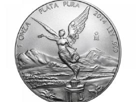 1 oz sidabrinė moneta Laisvės angelas,meksika 2014