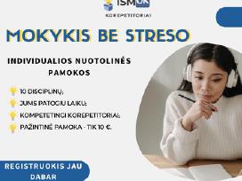 Individualūs korepetitoriai nuotoliu, gyvai Kaune