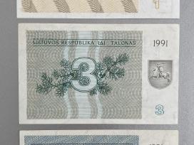 1991 m. talonai be užrašų