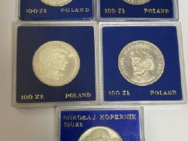 100 zlotu progines sidabrines monetos bankine
