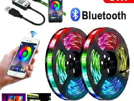 Įvairios!LED Rgb hermetiška juosta, 5 metrai su bt
