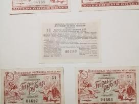 Reti loterijos bilietai 1957 m.