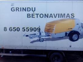 Grindu Betonavimas. Betonavimasklaipeda Tinkavimas