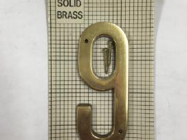 Numeris '9' žalvarinis, 10 cm