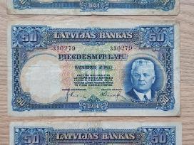 Latvijos banknotai Latai