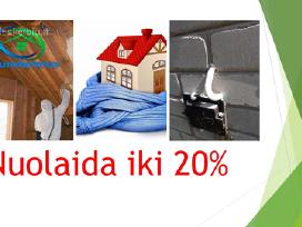 Oro tarpo šiltinimas termoputomis,poliuretanu,vata