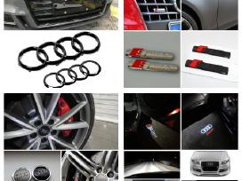 Audi ziedai , S-line, ratlankiu dangteliai, LED.