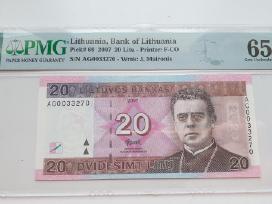 2007 m. 20 litų Pmg 65