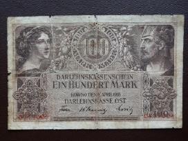 100 markių Kowno 1918m