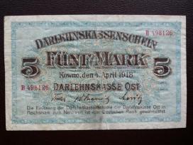 5 markės Kowno 1918m
