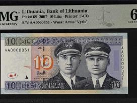2007 m. 10 litų žemu numeriu