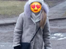 Pilkos spalvos avikailio kailiniai mergaitei