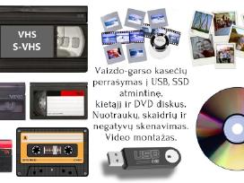 Profesionalus kokybiškas vaizdo kasečių perrašymas