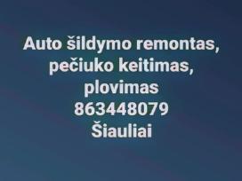 Automobilio pečiuko plovimas, keitimas