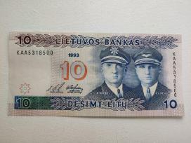 1993 metų 10 litų bankinio stovio
