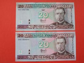 20 litų 1997 m. Retesnių serijų banknotai