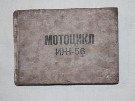 Iž-56 motociklo priežiūros ir remonto knygelė 1960