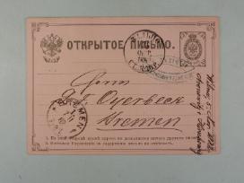 Atvirlaiškis 1882 m. iš Vilniaus į Bremeną