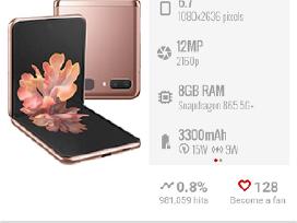 Samsung z flip 1 iarba 3 5G sudauzytas ekranas