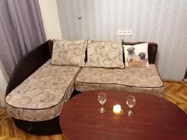 Minkštas kampas sofa lova su foteliais