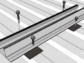 Minirail konstrukcija saulės elektrinėms