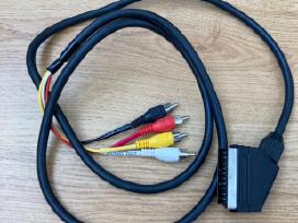 Scart 4rca Kabelis Laidas Tulpes TV/AV
