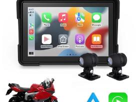 Motociklų navigacija su Carplay, 2x vaizdo kameros
