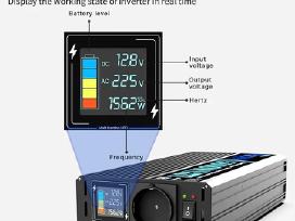 Įtampos keitiklis 12v/24/230v 5000w pure sinus