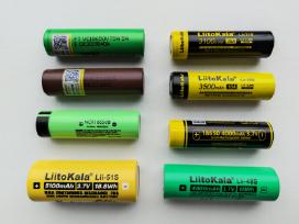 Liitokala 18650 26650 21700 baterijos, krovikliai