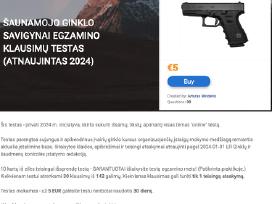Šaunamojo ginklo savigynai egzamino testas