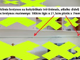 2 labai tvirtos skaidraus stiklo lentynos