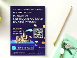 Paskolos Kreditai Refinansavimas Evarzytines