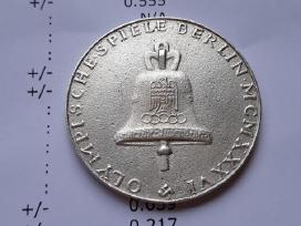 Vokietija medalis sidabras Olimpiada 1936