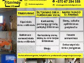 Konstrukcijų šiltinimas purškiama vata, Tinkavimas