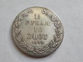 1839 10 zlotu 1 1/2 rublio