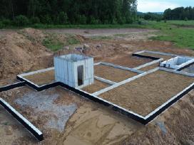 Pamatu liejimas , perdangu betonavimo darbai