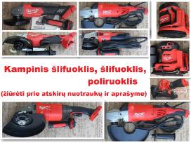 Milwaukee kampinis, šlifuoklis 7 modeliai