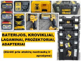 Dewalt baterijos krovikliai prožektoriai lagaminai