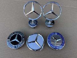 Mercedes kapoto ženkliukai ir ratlankiu dangteliai