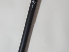 Balnelio stovas 31,6mm, aliumininis, juodas, ilgas
