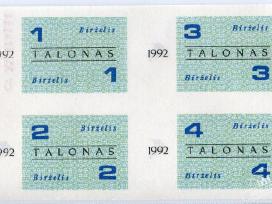 1992 metų maisto talonai – Birželis – Unc