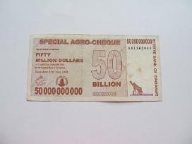 50 bilijonu doleriu , Zimbabvė , 2008