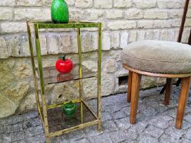 Vintažinė mid century žalvarinė lentyna-etažerė
