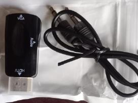 Hdmi Į Vga su aux laidu 6€