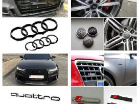 Audi emblemos , S-line , Quattro logo , LED.